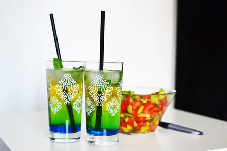 Cocktail glass cold beverages drink photo