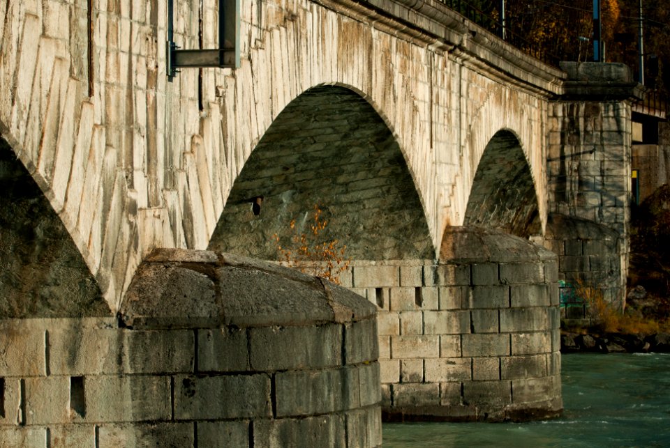 Mühlauer Eisenbahnbrücke von Süden