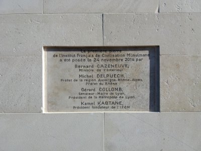 Lyon 8e - Institut français de civilisation musulmane, première pierre