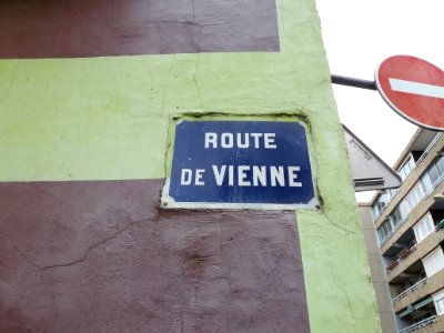 Lyon 8e - Route de Vienne, plaque