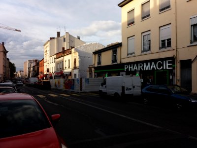Lyon 8e - Route de Vienne, immeuble au numéro 125, démoli après incendie