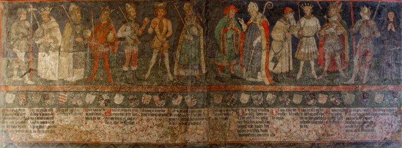 München BNM - Reihe der bayerischen Herzöge Wandfresken aus dem Alten Hof - Nr 01