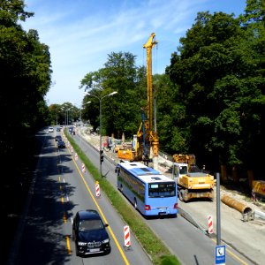 München, Isarring West, Bauarbeiten 2016, 1