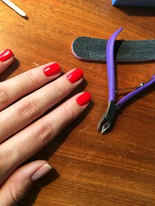 Hands nails the hand