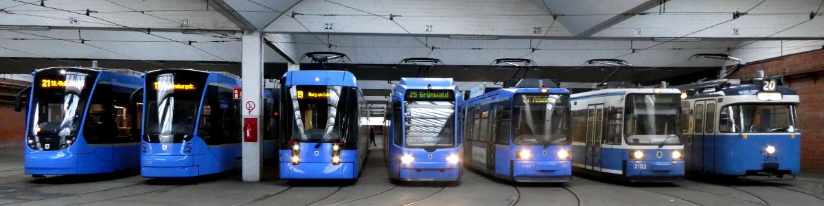 München, MVG-Betriebshof, Tram-Baureihen, 1