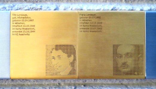 München, Königinstr 85, Gedenktafel Landauer, 3