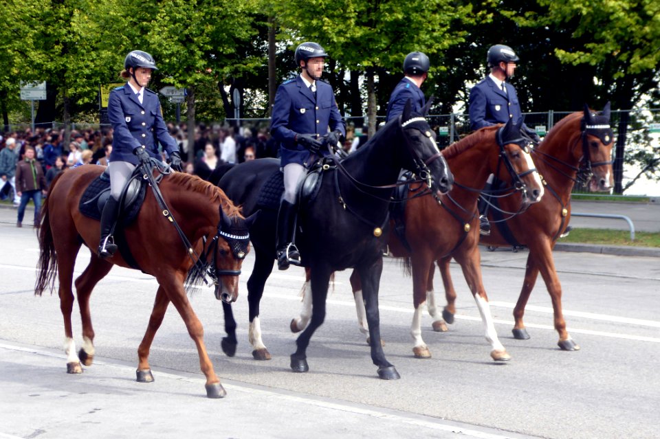 München, Oktoberfest 2018, berittene Polizei, 1
