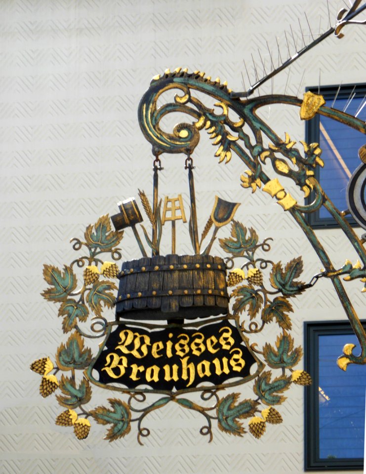 München, Tal, Weißes Bräuhaus, Nasenschild, 1