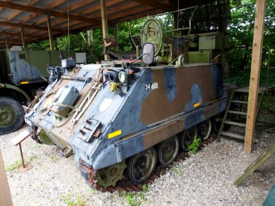 M113 armoured personal carrier with artillery radar in Aalborg Forsvars- og Garnisonsmuseum, pic1