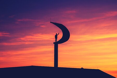 Dawn dusk moon