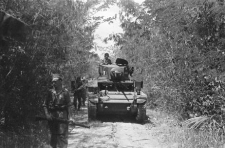 M3A1 Stuart tank Argus 3e eskadron Vechtwagens KNIL, Bestanddeelnr 46-2-3