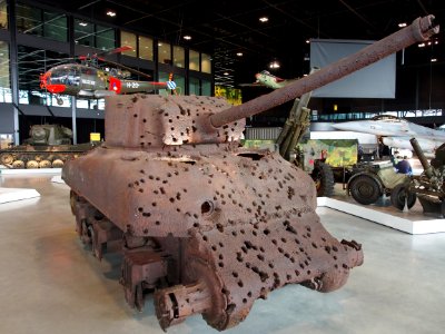 M4 Sherman used for target practice pic1
