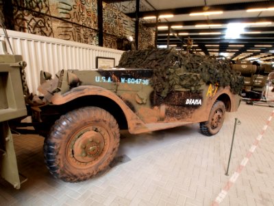 M3A1 Scout Car towed by a recovery truck pic2