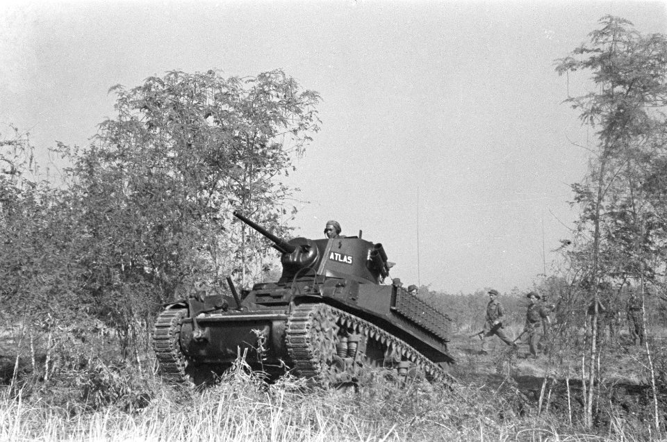 M3A1 Stuart tank Atlas e eskadron Vechtwagens KNIL, Bestanddeelnr 44-2-1