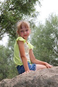 Childhood the little girl smile