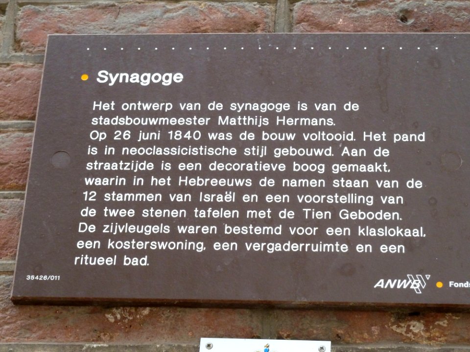 Maastricht-Synagoge-bordje