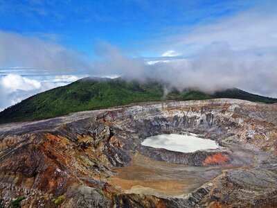 Costa rica crater mountains photo
