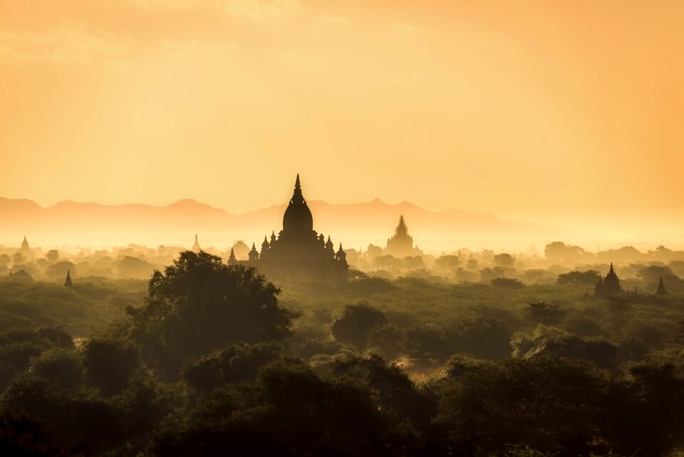 Sunrise morning haze