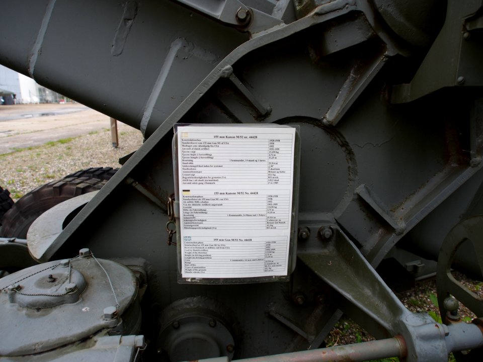 M52 155mm Canon No 44428 in Aalborg Forsvars- og Garnisonsmuseum, pic1