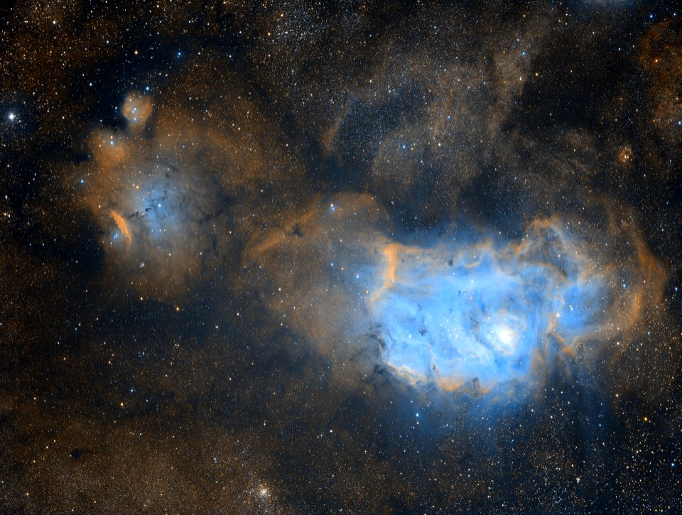 M8 Lagoon Nebula Blue 4K