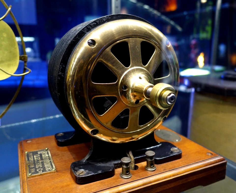 M7 Standard Tesla AC Motor, Westinghouse Electric Co., c. 1900 - Museum of Science and Industry (Chicago) - DSC06563