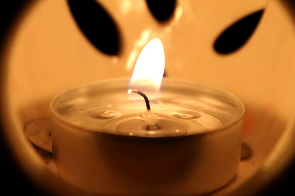Flame wax candlelight