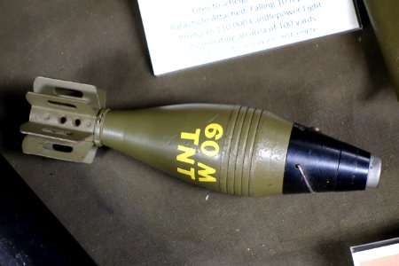 M49A2 High Explosive 60 mm Mortar Round - Fort Devens Museum - DSC07151