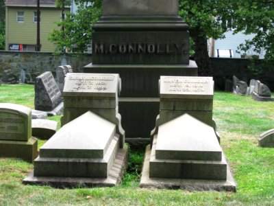 M. Connolly Obelisk, base and graves, St. Mary’s Cemetery, 2020-08-11