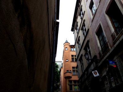 Lyon 5e - Rue de la Loge - Tourelle à l'angle de la rue Juiverie