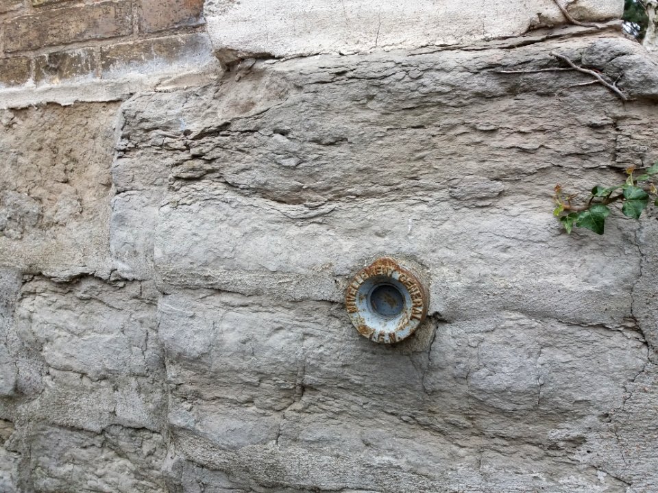 Lyon 6e - Allée Achile Lignon - Repère de nivellement général IGN vide