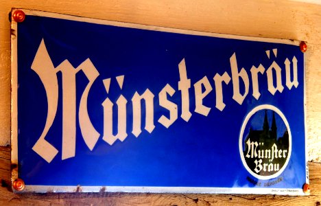 Münsterbräu enemal advertising siign