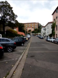 Lyon 5e - Rue des Fossés de Trion, vers le sud, depuis la rue du Manteau Jaune
