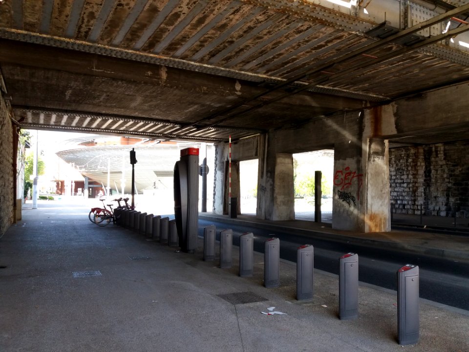 Lyon 6e - Allée Achille Lignon, station Velo'v 6041
