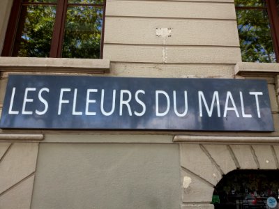 Lyon 5e - Quai Romain Rolland, Les Fleurs du Malt, enseigne