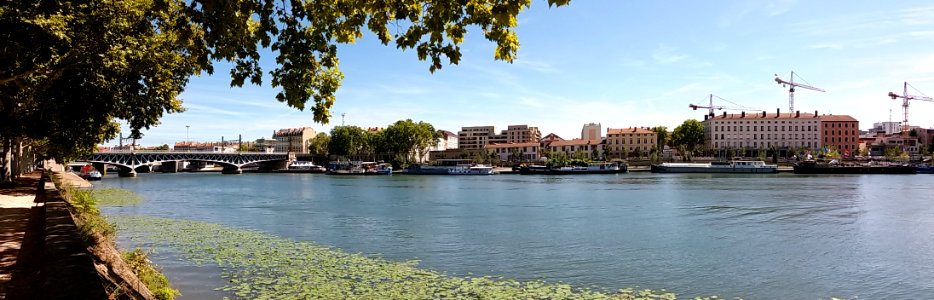 Lyon 5e - Vue sur le viaduc de la Quarantaine et la Presqu'île - Panorama
