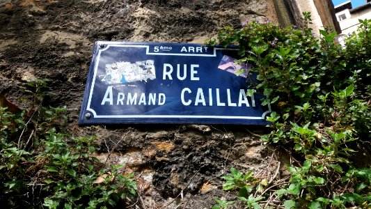 Lyon 5e - Rue Armand Caillat - Plaque