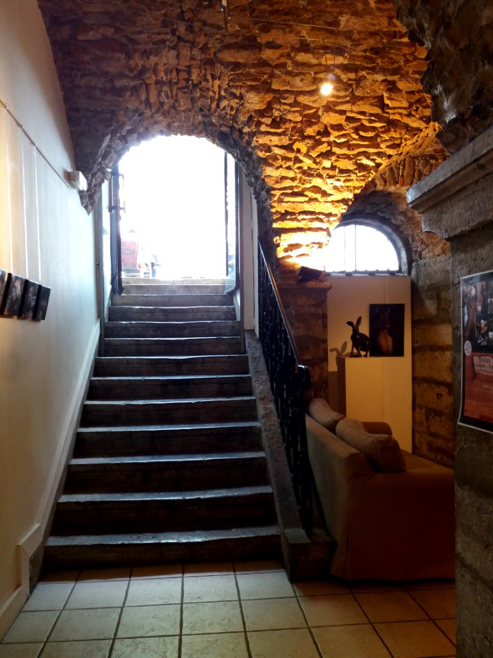 Lyon 5e - Quai Romain Rolland - Galerie L'Œil écoute, escalier