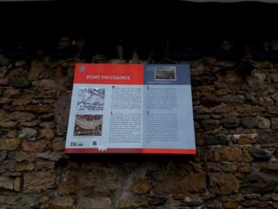 Lyon 5e - Quai Romain Rolland - Plaque Histoire du pont du Change