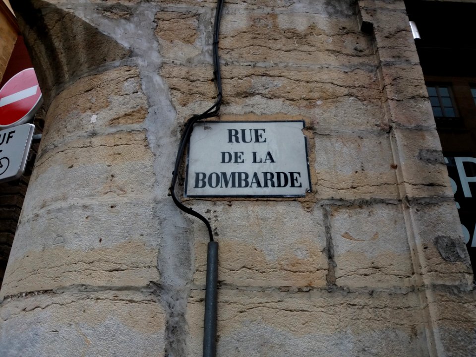 Lyon 5e - Rue de la Bombarde, plaque