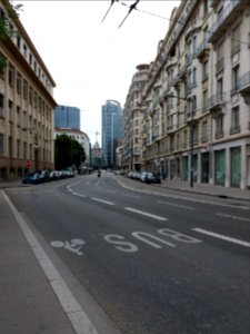 Lyon 6e - Boulevard Jules Favre, vers le sud, depuis la place Jules Ferry