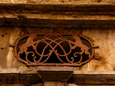 Lyon 5e - Rue Saint Georges - Porte au numéro 3 - Grille aux chevaux