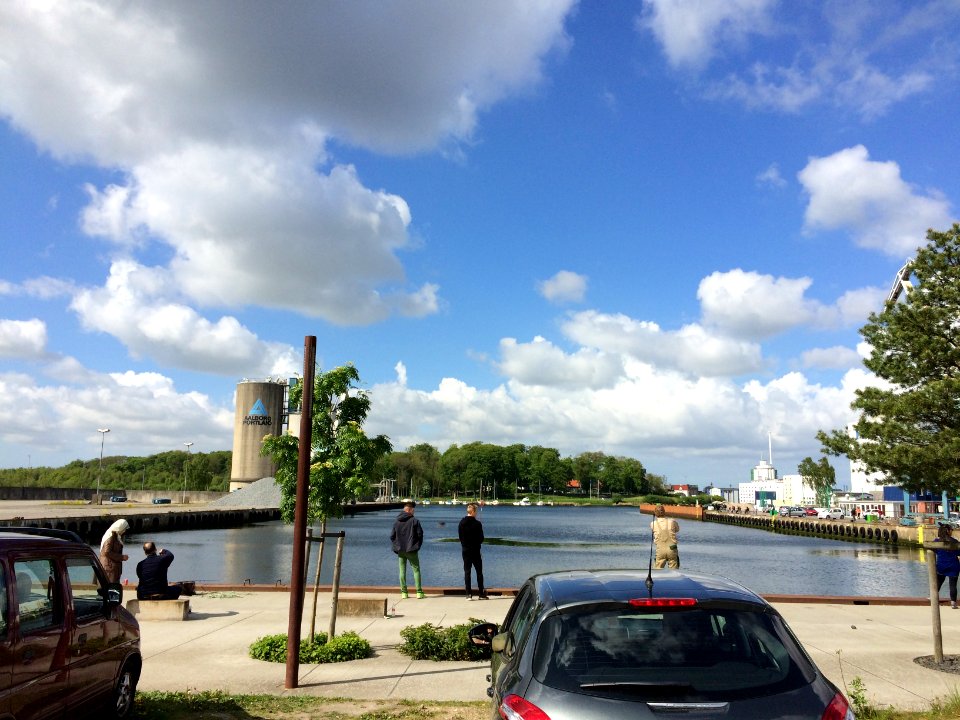 Lystfiskere ved Odense Havn