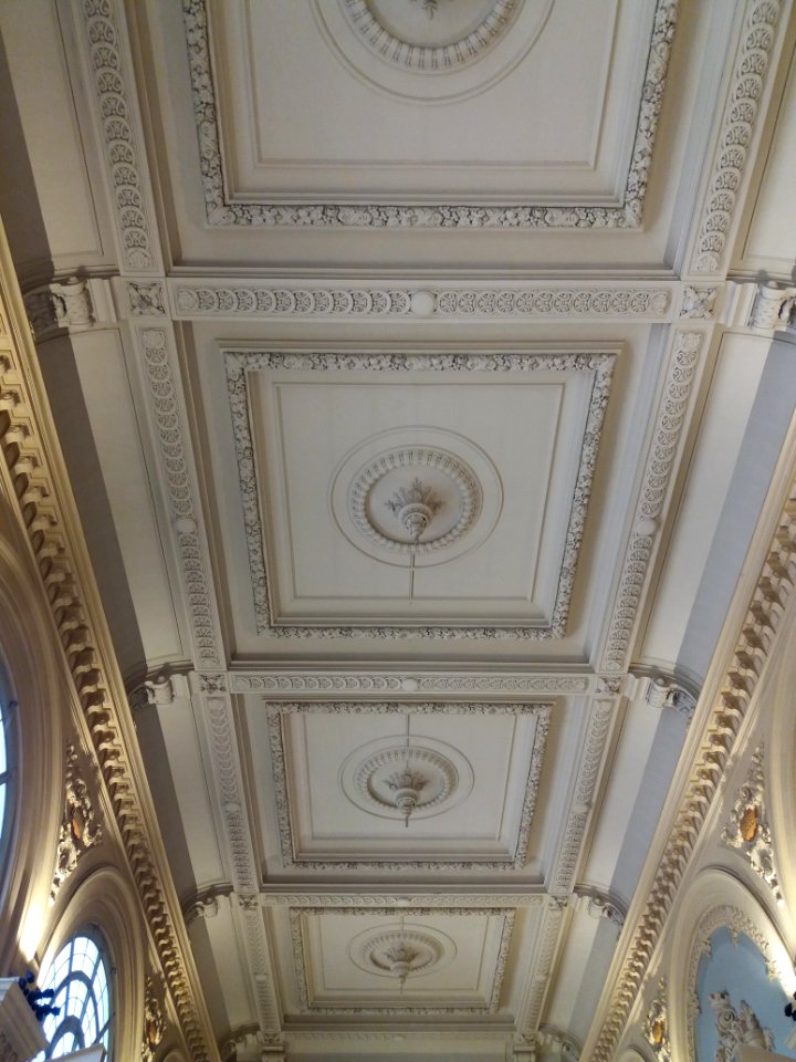 Lyon 6e - Gare de Lyon-Brotteaux, salle des pas perdus, plafond