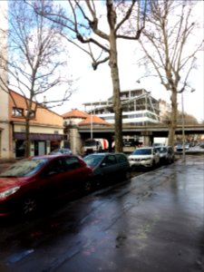 Lyon 6e - Cours Vitton, côté est vers le pont de chemin de fer