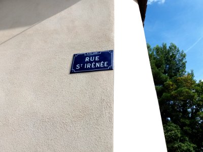 Lyon 5e - Rue Saint Irénée, plaque