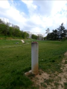 Lyon 9e - Parc du Vallon - Borne géodésique