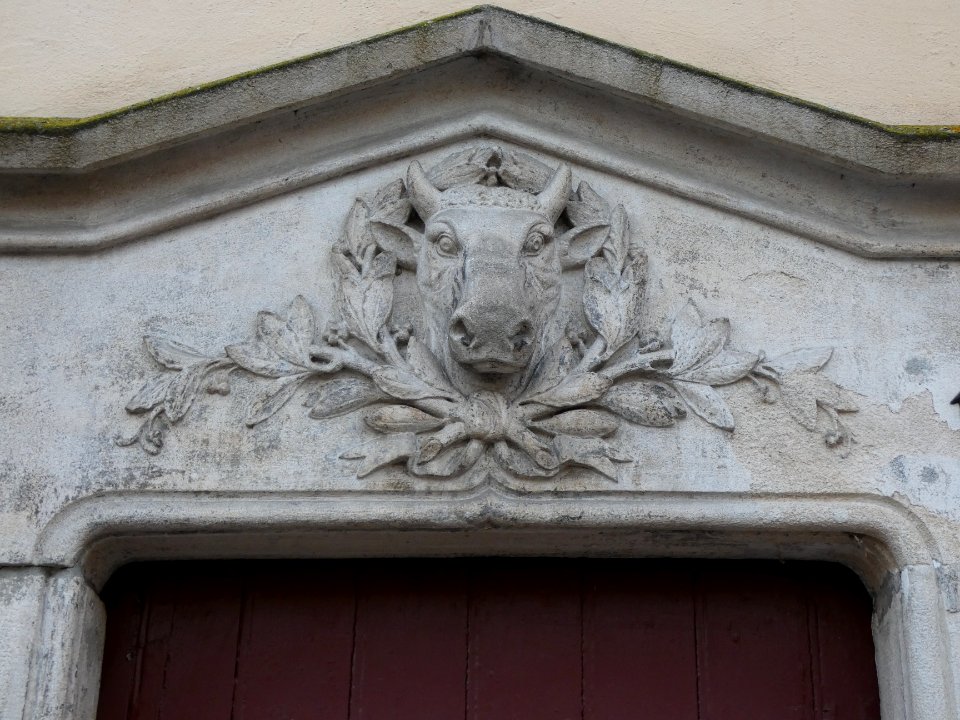 Lyon 5e - Rue des Macchabées - Porte au numéro 19 - Relief