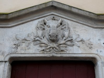 Lyon 5e - Rue des Macchabées - Porte au numéro 19 - Relief