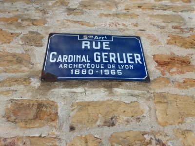 Lyon 5e - Rue Cardinal Gerlier, plaque (2)