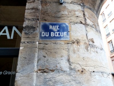 Lyon 5e - Rue du Bœuf, plaque